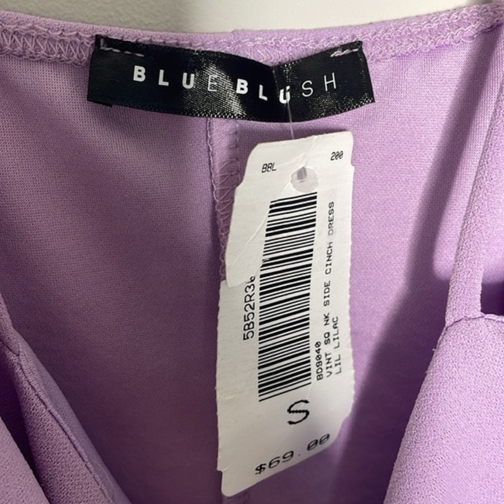 Blue Blush Strapless Purple Wrap Cocktail Dress - Picture 3 of 6